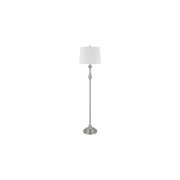Cal Lighting 100 Watt Collins Metal Floor Lamp with Hardback Linen Shade