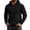 Black, variant on Men's Half-zip Hoodies Zipper Pockets Solid Color Practical Pullovers Winter Warm Classic Pullover Tops