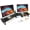 Black-Adjustable Angle, variant on Dual-Monitor Stand for Desk - Large Adjustable Length and Angle Riser for 2 Monitors, Double Computer Desktop Organizer, Shelf for TV, Laptop, Printer