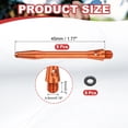 thumbnail image 2 of Uxcell 8Pcs Ejes de Dardos de Aluminio con Rosca 2BA, Accesorios de Reemplazo con Anillos de Goma para Punta de Acero Naranja 45mm, 2 of 5