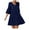 Blue, variant on IROINNID Dress for Women 2023 Formal Evening Night Dress Spring And Summer V-Neck Loose Solid Pleated High Waist Lace Dress Fit&Flare Dress,Hot Pink