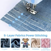 BCOOSS Sewing Machine for Beginner Multi-Functional Portable Machine with 12 Built-in Stitches,Blue