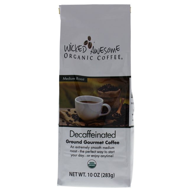 Wicked Awesome Organic Decaffeinated Ground Gourmet Coffee by Bostons Best 10 oz Coffee