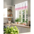 thumbnail image 6 of Pink Stripe Window Valance Curtain Classic Style Rod Pocket Short Curtain for Living Room, Bedroom & Kitchen Window Decor 54x18in, 6 of 8
