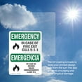thumbnail image 6 of In Case Of Fire Exit Call 9 OSHA Emergency Rigid Plastic Sign 24 Inch x 18 Inch - 10 Pack, 6 of 8