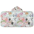 thumbnail image 5 of Yayeee Kids Hooded Towel with Hand Pockets Beach Soft Absorbent Bath Wrap 50 x 23.5 inch, Colorful Flowers Blossoms, 5 of 5