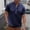 #Navy, variant on DPTALR Men's Fashion Casual Solid Color Short Sleeve Stand Collar Button-Up Shirt,Gray, XL