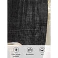 thumbnail image 6 of Sheer Curtains 84 Inches Long 2 Panels Set for Living Room, Black Burlap Texture Semi Sheer Curtains for Windows, Farmhouse Vintage Black Voile Window Treatments Rod Pocket Curtain, 6 of 7