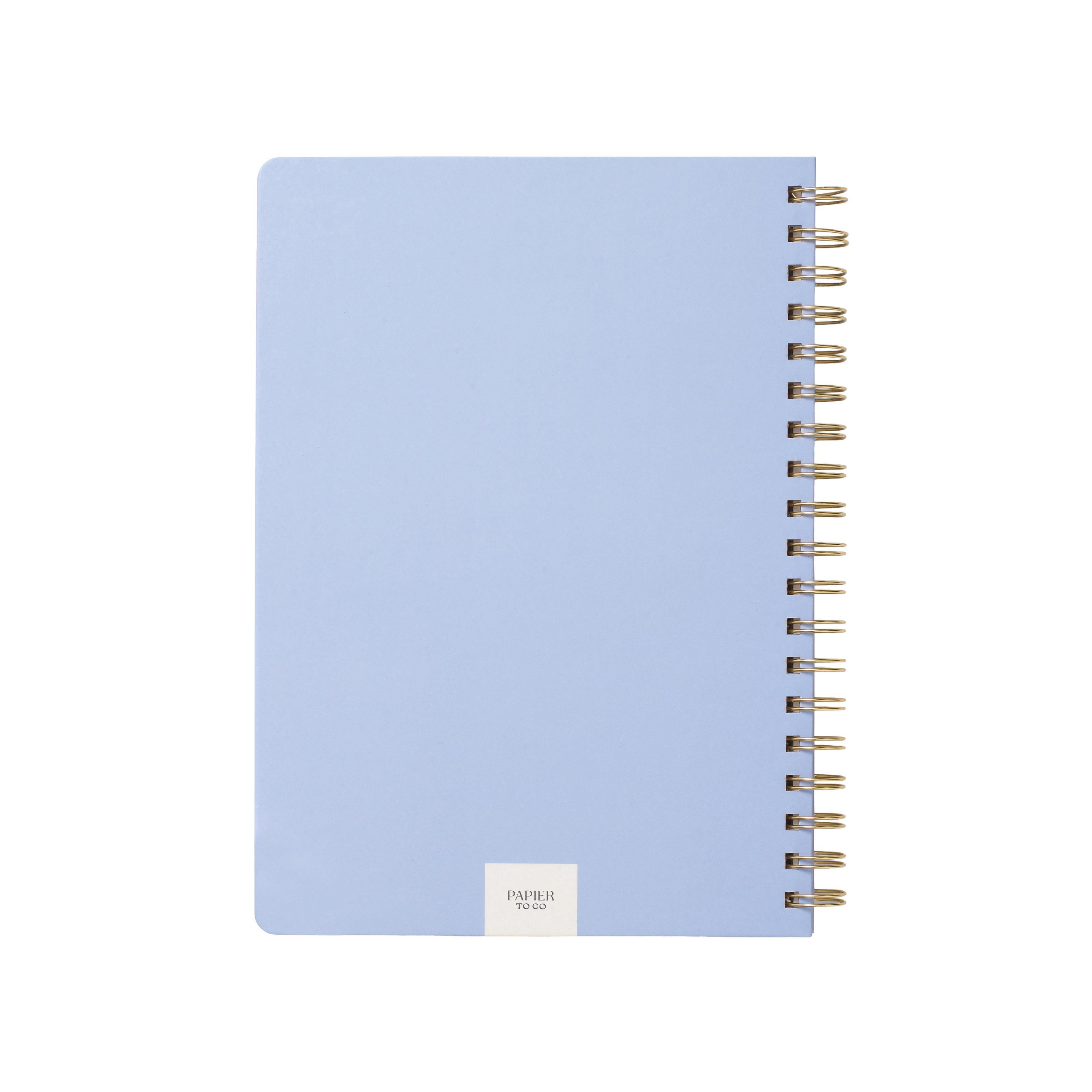 Papier To Go Undated Productivity Planner, Spiral B5,  7.1 x 10", Plans in Script, Purple