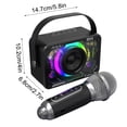 thumbnail image 3 of Altavoces Bluetooth Wireless Led Music Sync Ambiente Luz Portable Home Karaoke 1800Mah Altavoz Bluetooth con Micrófono Reproductor de Canto de Fiesta Interior / Exterior Altavoces Bluetooth Portátiles, 3 of 3