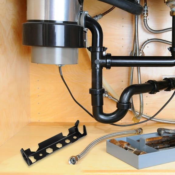 KAKOWELY 1Pcs Black Compact Tap Wrench for Water Pipes Multifunctional Bathroom Tool Plumber