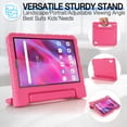 thumbnail image 4 of for Lenovo Tab M8 HD TB-8505F TB-8505X / Smart Tab M8 TB-8505FS/ Tab M8 FHD TB-8705F case, Shockproof, Silicone Rubber EVA Portable Handle Stand Protective Kids Cover Case, Rose, 4 of 5