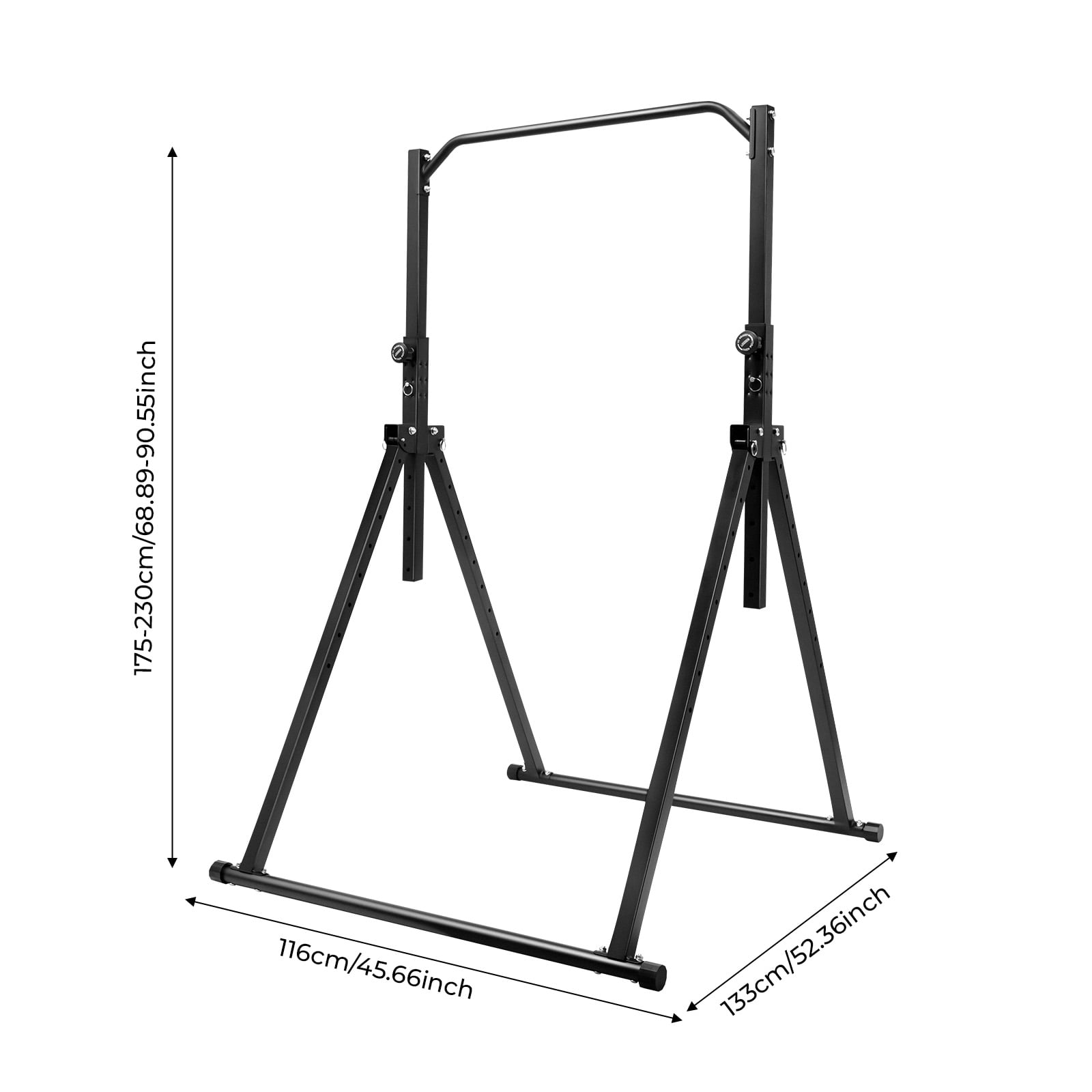 Foldable Pull Up Bar, Power Tower Workout Dip Station Height Adjustable Pull Up Bar for Home, Gym Training Equipment