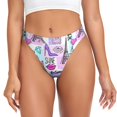 thumbnail image 1 of Fotbe Eiffel Tower and Hearts Tanga Sin Costuras para Mujer con Estampado – Panties Invisibles, Transpirables y Cómodos para Uso Diario-XX-Large, 1 of 6