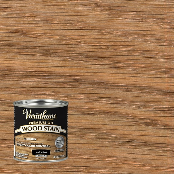 4 Pack, Natural, Varathane Premium Oil-Based Interior Wood Stain-211755, Half Pint