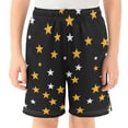 thumbnail image 2 of Yellow White Star Pattern Athletic Shorts Breathable with Comfort Fit Drawstring Casual Sweatshorts Medium, 2 of 9