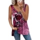 thumbnail image 4 of Ropa de mujer con cuello en V rosa cremallera chaleco camiseta sin mangas de mujer Irfora Azul XXL, 4 of 4