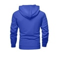 thumbnail image 3 of Dwelliawo Mens Hoodie Sweatsuit 2 Piece Solid Color Casual Pullover Hoodies Joggers Athletic Pants Set Relaxed Fit Winter Suit with Pockets Blue XL, 3 of 4