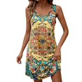 thumbnail image 5 of TaTaai Women's Everyday Casual Dress with Classic Round Neck, Short Sleeves, and Flattering A-Line Shape Gift, 5 of 7