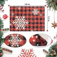thumbnail image 2 of DriftAway Red Buffalo Plaid Christmas Placemats Set of 2 Linen Snowflake Place Mats for Dining Table Xmas Washable Table Mats Winter Holiday Kitchen Christmas Mats for Table Decor Country 12 x 18 Inch, 2 of 7
