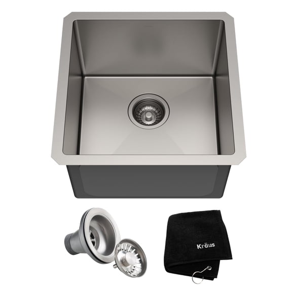Fregadero de cocina Kraus Standart Pro Undermount de acero inoxidable de 17 pulgadas