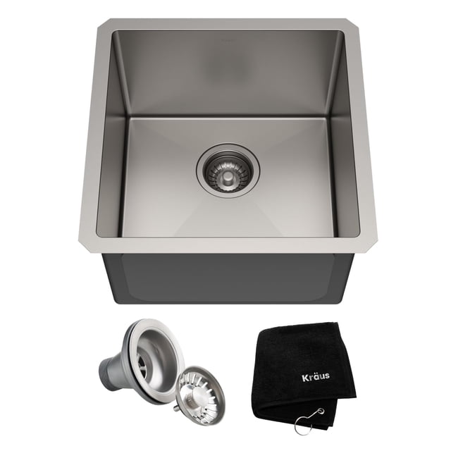 Fregadero de cocina Kraus Standart Pro Undermount de acero inoxidable de 17 pulgadas