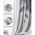 thumbnail image 3 of Modern Grey Blackout Curtains for Bedroom Living Room Darkening Curtains 90 Inch Gradient Floral Abstract Bohemian White Black Out Window Curtain Privacy Window Treatment Grommet Drapes 52"x90"x2, 3 of 9