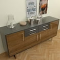 thumbnail image 2 of 10 Pack Modern Square Stainless Steel Cabinet Drawer and Kitchen Silver Pulls by Villar Home Designs Hole Center 10 1/16'', 2 of 5