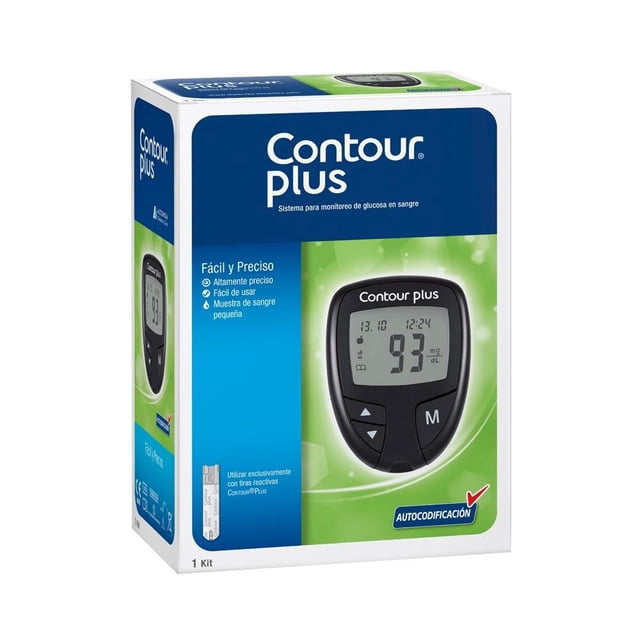 Glucómetro Kit Contour Plus Sistema para monitoreo de glucosa en sangre