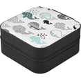thumbnail image 3 of Coolnut Cartoon Whales Jewelry Box for Women Girls PU Leather Jewelry Organizer Portable Travel Jewelry Case for Small Ring Earring Necklace Women Gifts, 3 of 7