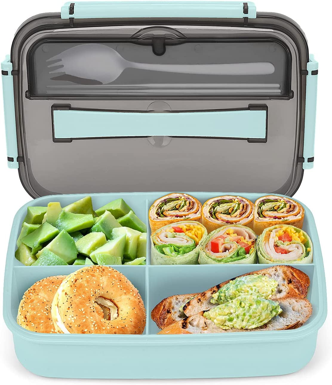Tiitstoy Adult Lunch Box, 1000 Ml 3-Compartment Bento Lunch Box for Kids,  Lunch Containers for Adults Come with Chopsticks and Spoons, Leak Proof
