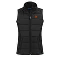 thumbnail image 2 of Women's Cutter & Buck  Black Baltimore Orioles  Evoke Hybrid Eco PrimaLoft Softshell Recycled Full-Zip Vest, 2 of 3