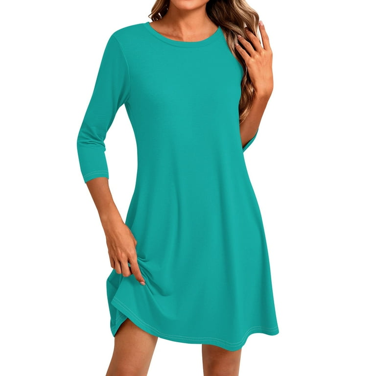turquoise t shirt dress Yours Women's Plus Size Turquoise Blue Poplin T-Shirt Midi Dress Size 18-20
