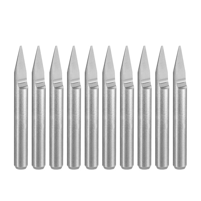 Unique Bargains 1/8' Shank 0.5mm Tip 30 Degree Solid Carbide Wood Engraving Bit CNC Router Tool 10 Pack