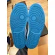 thumbnail image 5 of Ni - ke Size 14 - Men’s Ni - ke Air Jordan 1 Low Shoes White Aquatone Blue 553558-174 Shoes, 5 of 5