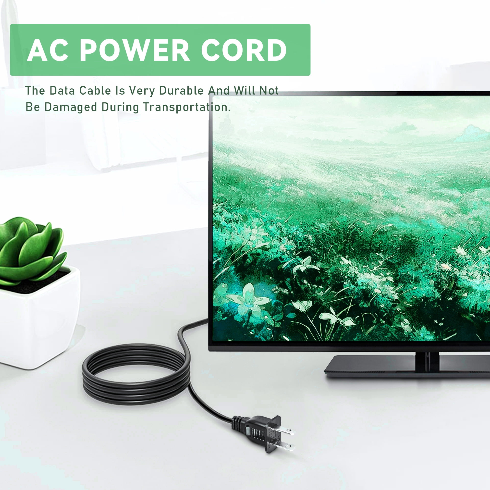 FITE ON 5ft AC Power Cable Cord Lead Compatible with