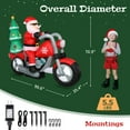 thumbnail image 2 of 6FT 18W 7 LED Christmas Inflatables Motorcycle, Santa Claus Ride Motorcycle Blow up Giant Yard Decoration, Outdoor Built-in LED Lights Party Lawn Holiday Winter Decor Outside, 2 of 9