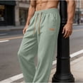 thumbnail image 6 of SOOMLON Viscose Pants for Men Big and Tall Long Pants Loose Elastic Waist Drawstring Trousers Cooling Draped Pants, 6 of 8
