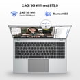 thumbnail image 5 of 15.6" 1080p Laptop, Intel Pentium Gold 6500Y up to 3.4GHz 16GB RAM 256GB SSD, Slim Portable for Everyday Use, Home, School, Office Work, Video Calls, WiFi 5 Bluetooth 5.0 Silver, 5 of 7