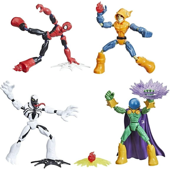 Marvel Bend & Flex Spider-Man, Anti-Venom, Mysterio & Hobgoblin Action Figure