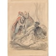 thumbnail image 2 of Joseph Anton Strassgschwandtner 11x14 Black Ornate Wood Framed Double Matted Museum Art Print Titled: Bosniaken (1850), 2 of 5