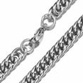 thumbnail image 4 of 7-18mm 316L Stainless Steel Links Silver Curb Cuban Chain Men Necklace 7"-40", 4 of 5