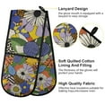 thumbnail image 2 of Yayeee Double Oven Mitt Kitchen Heat Resistant Baking 35" x7" Quilted Glove, Blue Floral, 2 of 6