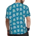 thumbnail image 2 of Wukai Sea Turtle Print Men's Short-Sleeved Mesh T-Shirt,Quick-Dry Short Sleeve Workout T-Shirt-Large, 2 of 8