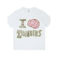 thumbnail image 1 of Personality, Street ! I ❤️ ZOMBIES Brain Pattern, Men's T-Shirt, Street, Fashion, Single Item, 1 of 6