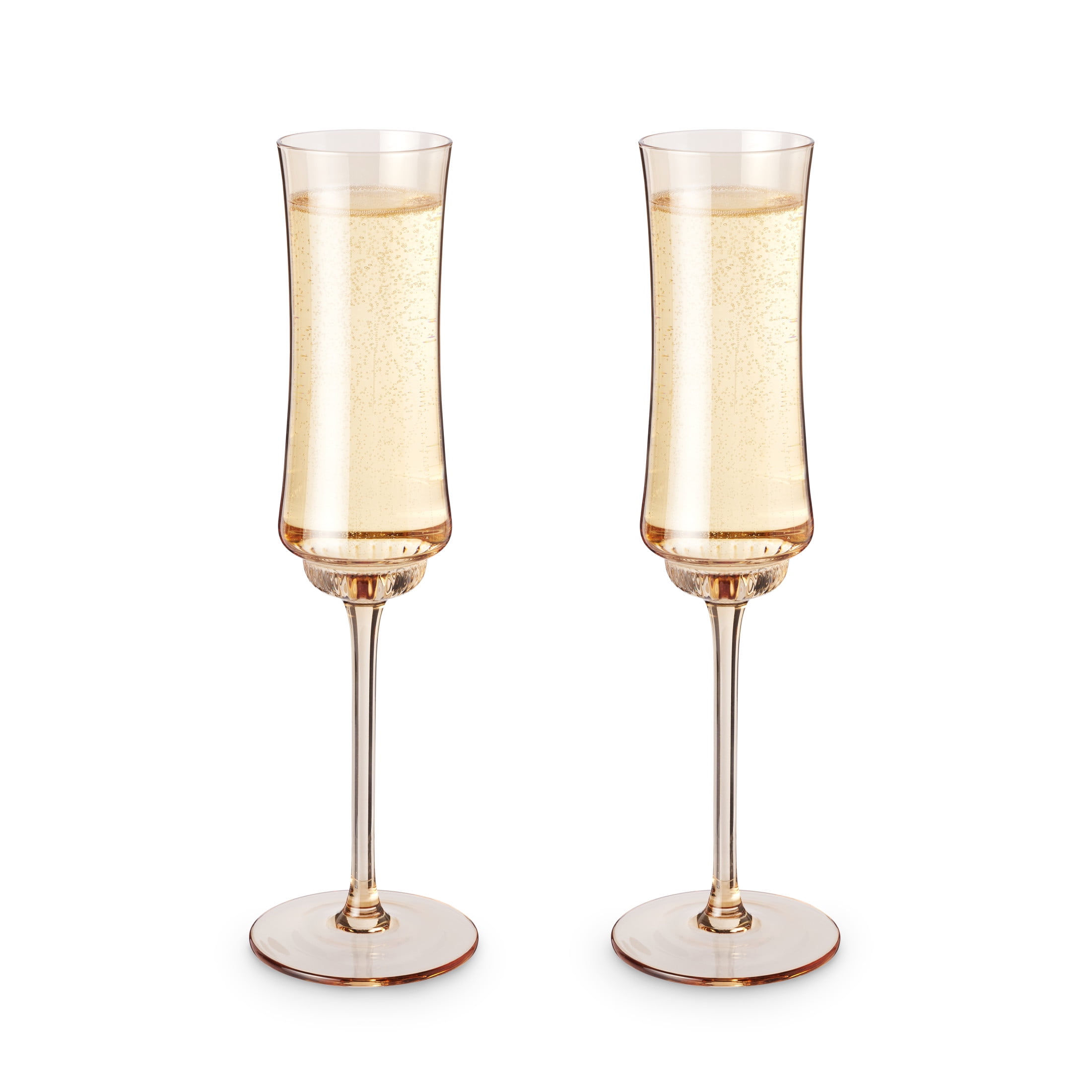 Twine Tulip Champagne Flutes for Home Bar, Wedding Gifts, 7 oz Set of 2