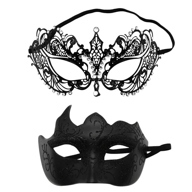 Garde-visage Couple Garde-Visage en Métal Costume d'Halloween Garde-Visage Carnaval Garde-Visage Jeu de Rôle Costume de Fête Danse Mariage Fête Garde-Visage