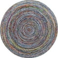 thumbnail image 1 of Unique Loom Braided Chindi Knotted Area Rug 8' x 8' Round Blue/Multi, 1 of 2
