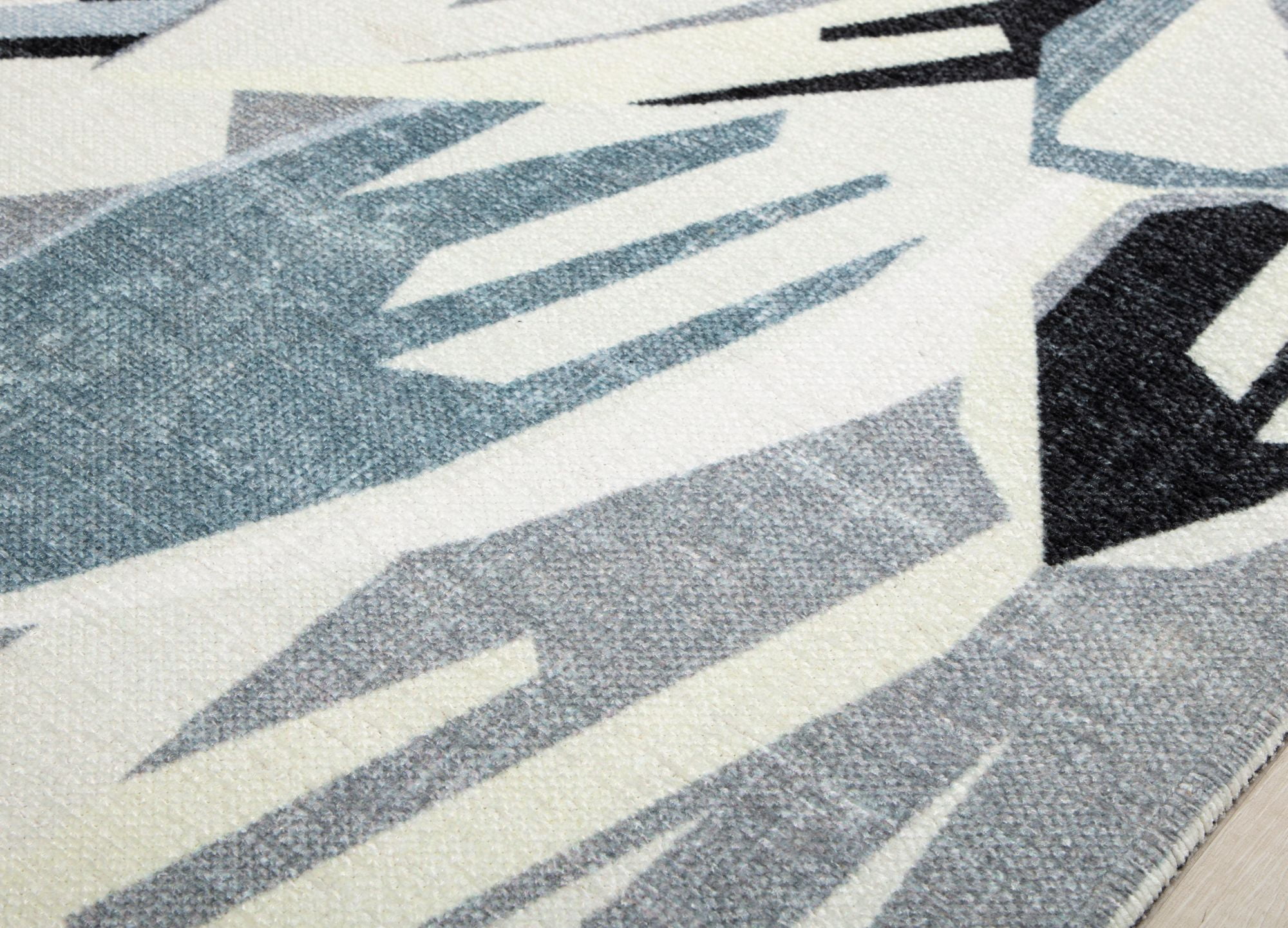 Elizabeth Sutton MI35D Twilight Dahlia Floral Modern Black Area Rug, 7'10"X10'0"