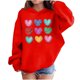 thumbnail image 1 of Sudadera con capucha y estampado de corazón de San Valentín, sudadera de manga larga para niños y niñas, chaqueta para niñas de talla mediana y grande., 1 of 7